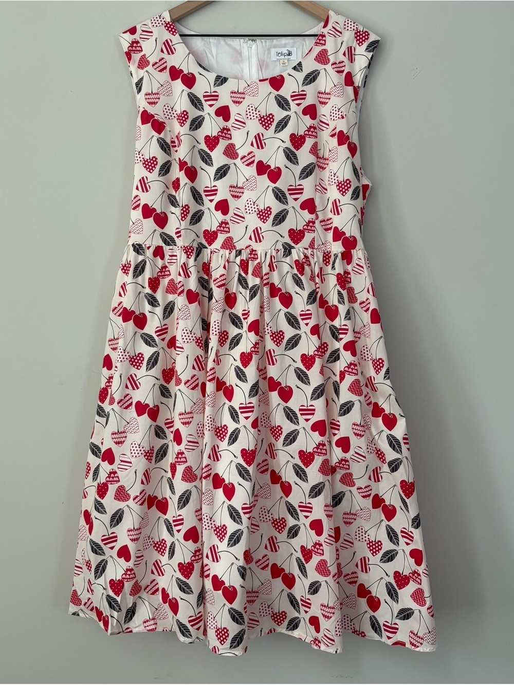 Tulip B Heart Print Midi Dress